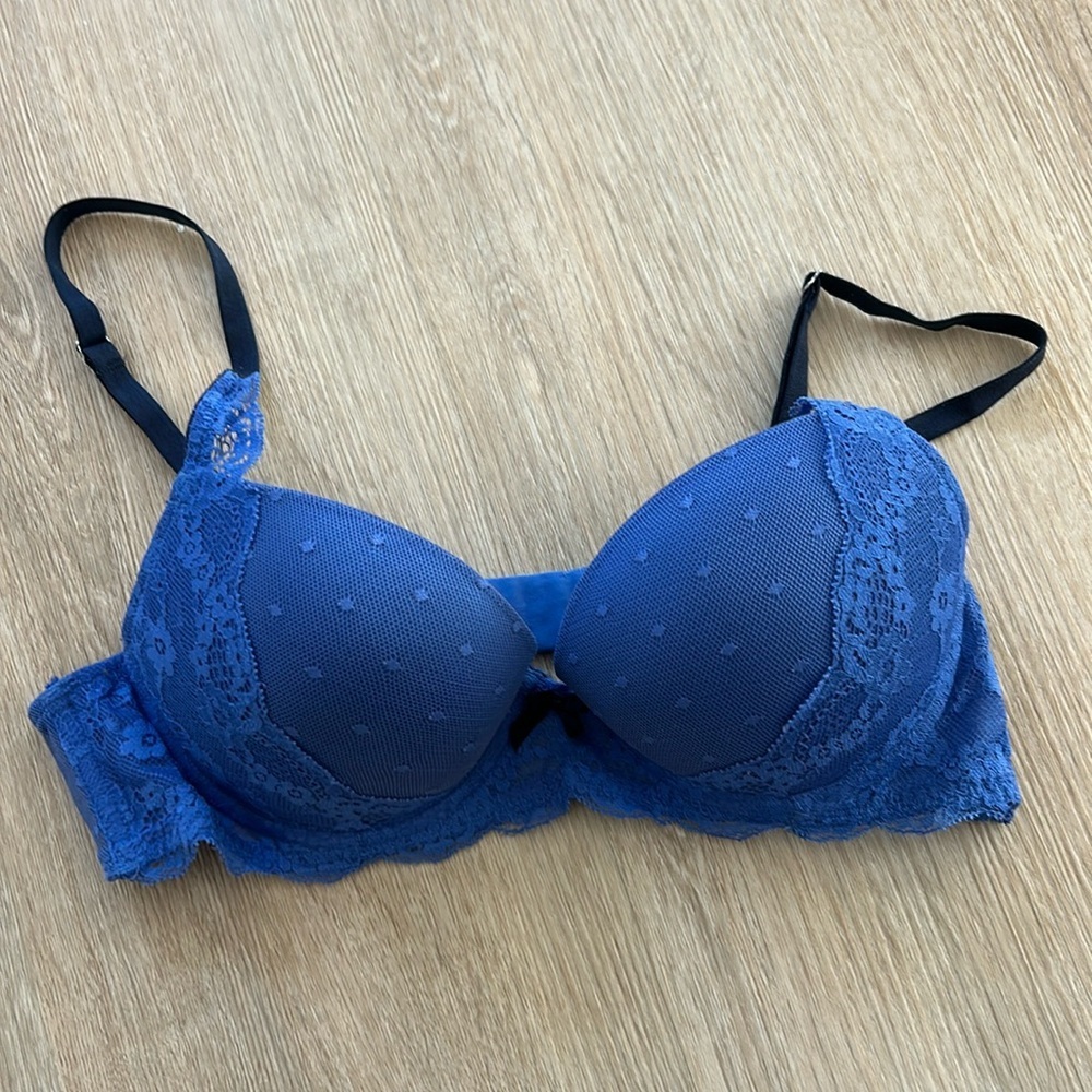 Aerie bra 34B pushup - blue lace​